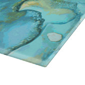 Planche À Découper Marbre Bleu Et Or (Coin)