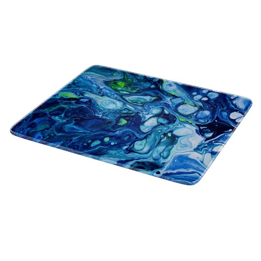 Planche À Découper Marbre bleu Faux et vert (Coin)