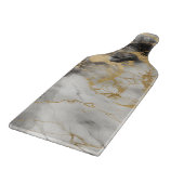 Planche À Découper Marbre de luxe blanc, or et noir élégant (Coin)