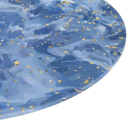 Planche À Découper Marbre d'or bleu : Texture de luxe. (Coin)