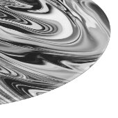 Planche À Découper Marbre élégant 7 - liquide noir et blanc (Coin)