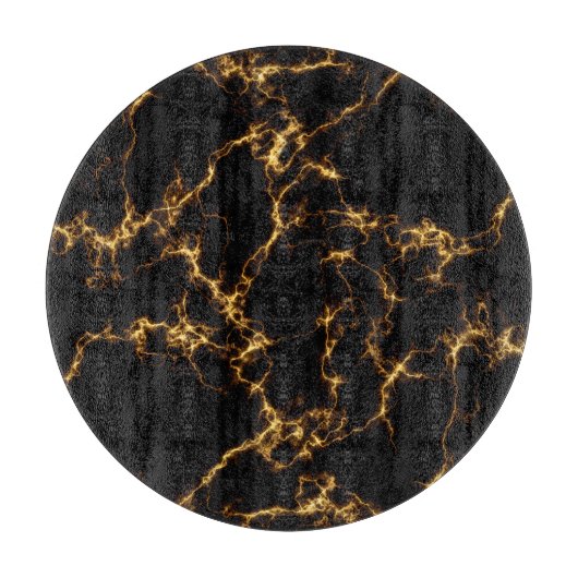 Planche À Découper Marbre élégant style3 - or noir (Devant)