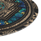 Planche À Découper Marbre et or Sri Yantra / Sri Chakra (Coin)