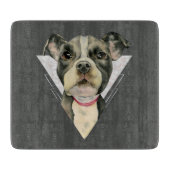 Planche À Découper Marbre géométrique de chiot (Devant)