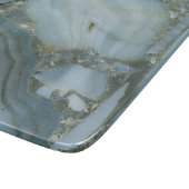 Planche À Découper Marbre gris bleu avec Veine or (Coin)