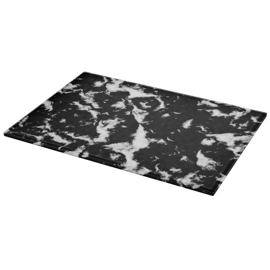 Planche À Découper Marbre grunge abstrait - noir et blanc (Coin)