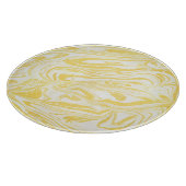 Planche À Découper Marbre jaune élégant : Texture dessinée à la main (Coin)