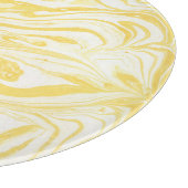Planche À Découper Marbre jaune élégant : Texture dessinée à la main (Coin)
