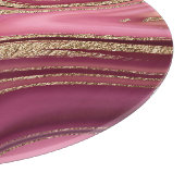 Planche À Découper Marbre liquide : Rouge or Abstrait. (Coin)