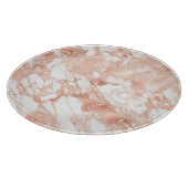 Planche À Découper Marbre moderne blanc et or rose (Coin)