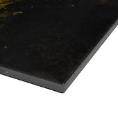 Planche À Découper Marbre Monogramme Or noir  (Coin)