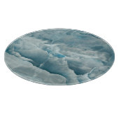 Planche À Découper Marbre onyx bleu, texture abstraite. (Coin)