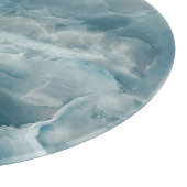 Planche À Découper Marbre onyx bleu, texture abstraite. (Coin)