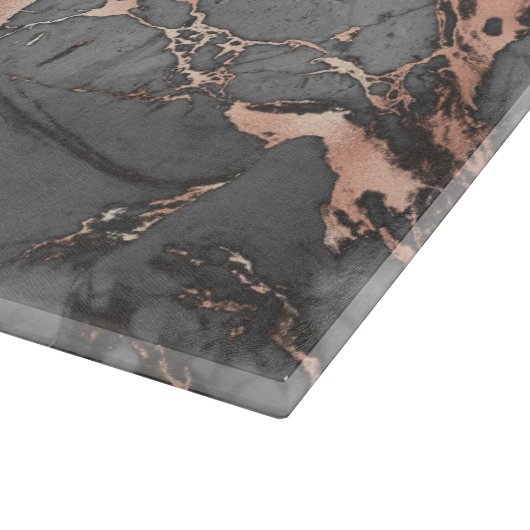 Planche À Découper Marbre rose gris or design moderne (Coin)