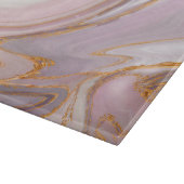 Planche À Découper Marbre Rose liquide et or (Coin)