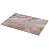 Planche À Découper Marbre Rose liquide et or (Coin)