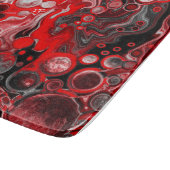 Planche À Découper Marbre rouge, noir et blanc d'art fluvial (Coin)
