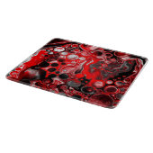 Planche À Découper Marbre rouge, noir et blanc d'art fluvial (Coin)