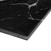 Planche À Découper Marbre veiné noir et argent (Coin)