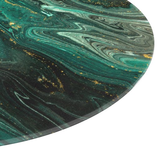 Planche À Découper Marbre vert : Abstrait Agate Ripple. (Coin)