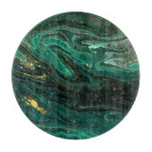 Planche À Découper Marbre vert : Abstrait Agate Ripple. (Devant)
