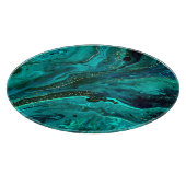 Planche À Découper Marbre vert & Or : Texture luxueuse (Coin)