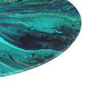 Planche À Découper Marbre vert & Or : Texture luxueuse (Coin)