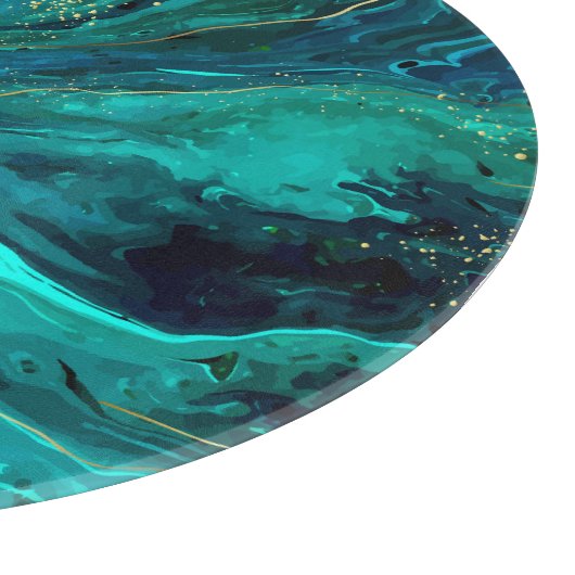 Planche À Découper Marbre vert & Or : Texture luxueuse (Coin)