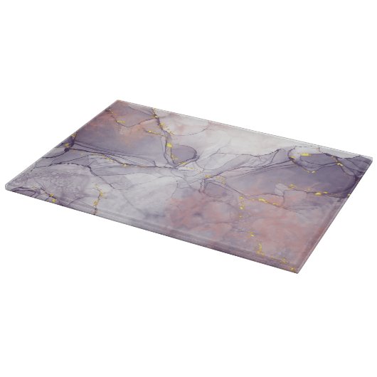 Planche À Découper Marbre violet et or (Coin)