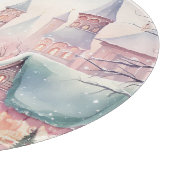 Planche À Découper Marché de Noël à la menthe et rose - Scène d'hiver (Coin)