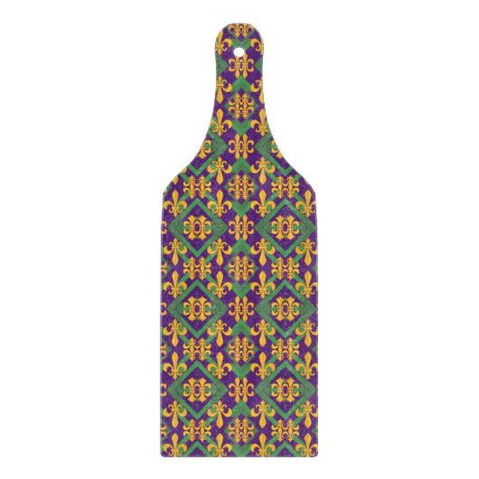 Planche À Découper Mardi Gras Fleur de lis (Devant)