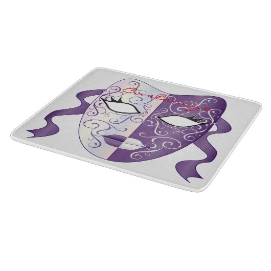 Planche À Découper Mardi Gras Masque Thunder_Cove (Coin)