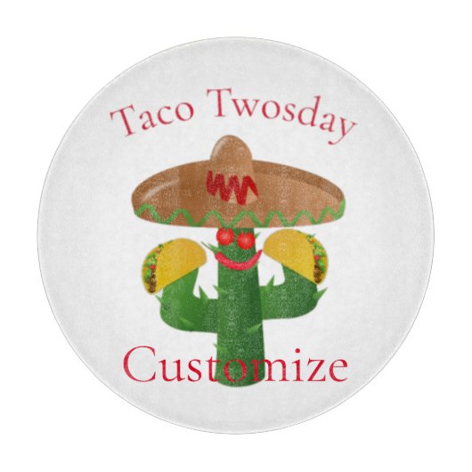 Planche À Découper Mardi Taco Saguaro Cactus Thunder_Cove (Devant)