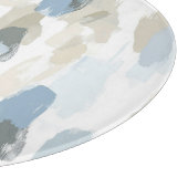 Planche À Découper Mariage Abstrait Crème Blanc Bleu (Coin)