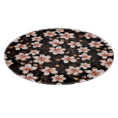 Planche À Découper Mariage Blanc Rose Foncé Rose Gold Floral (Coin)