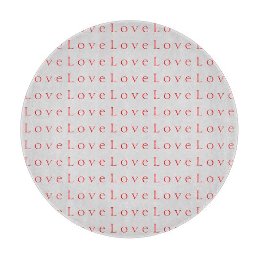 Planche À Découper Mariage d'amour rouge unique élégant (Devant)