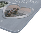 Planche À Découper Mariage d'argent anniversaire passé photo actuelle (Coin)