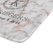 Planche À Découper Mariage de marbre métallique de cuivre blanc de (Coin)