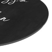 Planche À Découper Mariage de script moderne noir blanc main lettres (Coin)