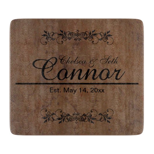 Planche À Découper Mariage ou anniversaire de mariage et de mariage| (Devant)