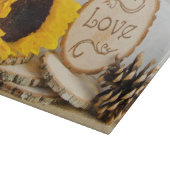 Planche À Découper Mariage rustique Tournesol (Coin)