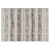 Planche À Découper Mariage Sicilien Tissé Crème Brun Rayures (Devant)