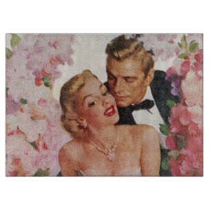 Planche À Découper Mariage Vintage, Jeunes Mariés Rétro Mariée et Mar