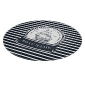 Planche À Découper Marine Bateau bleu Moderne Personnalisé (Coin)