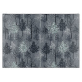 Planche À Découper Marine Bleu Blanc et Faux Parties scintillant Arbr (Devant)