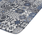 Planche À Découper Marocain carrelage noir, bleu, gris (Coin)