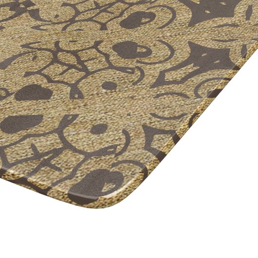 Planche À Découper Marron Design à motifs multi-texturés (Coin)