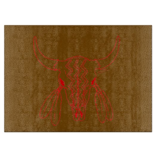 Planche à découper marron Red Ghost Dance Buffalo (Devant)