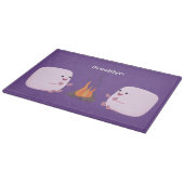 Planche À Découper Marshmallows mignons roses par dessin animé sur le (Coin)