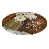 Planche À Découper Mason Jar et White Daisies Country Barn Mariage (Coin)
